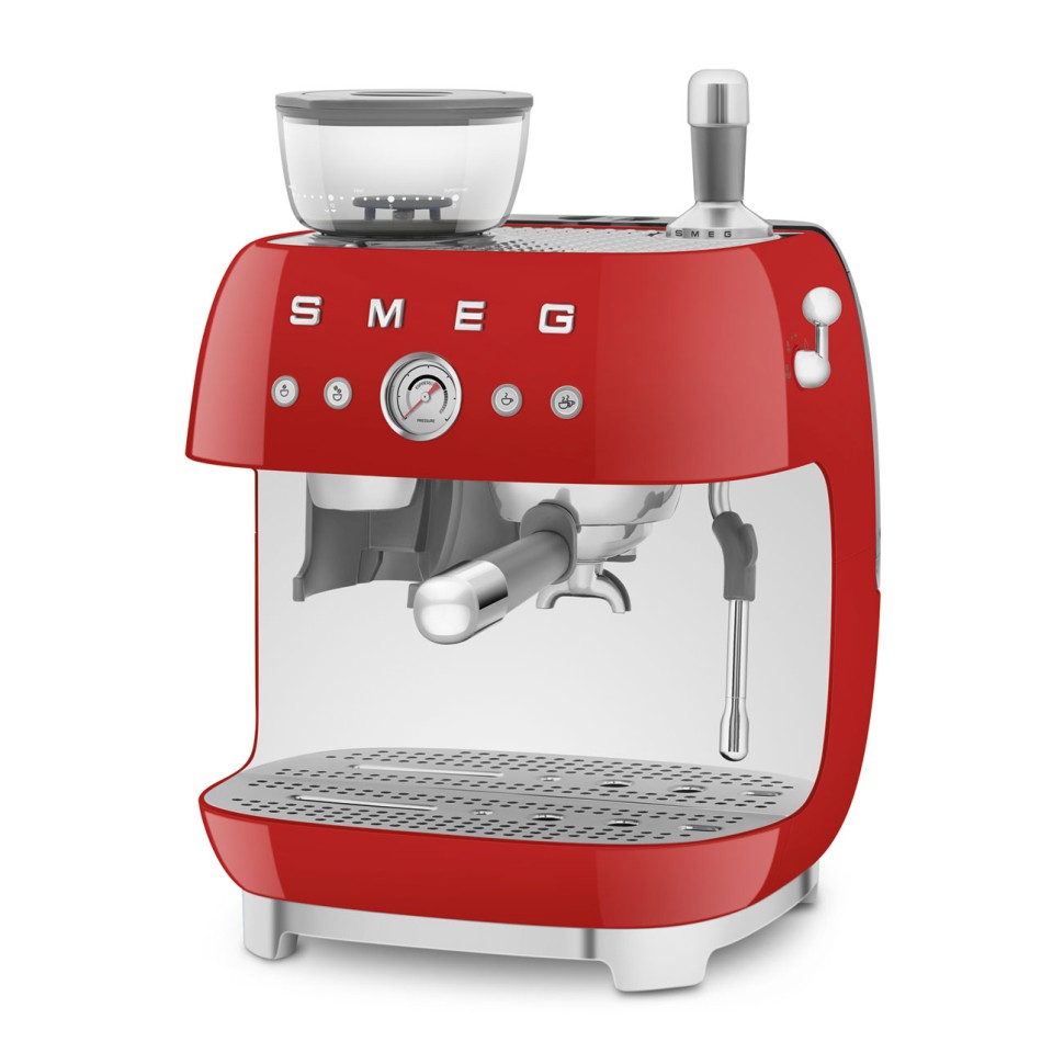 SMEG EGF03RDEU Кофемашина-эспрессо со встроенной кофемолкой, цвет красный