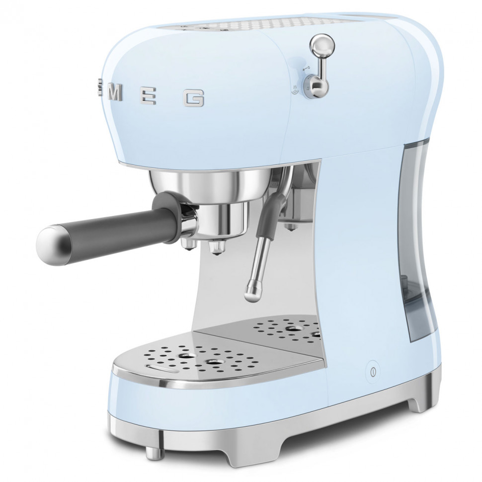 SMEG ECF02PBEU Кофемашина-эспрессо, цвет пастельный голубой