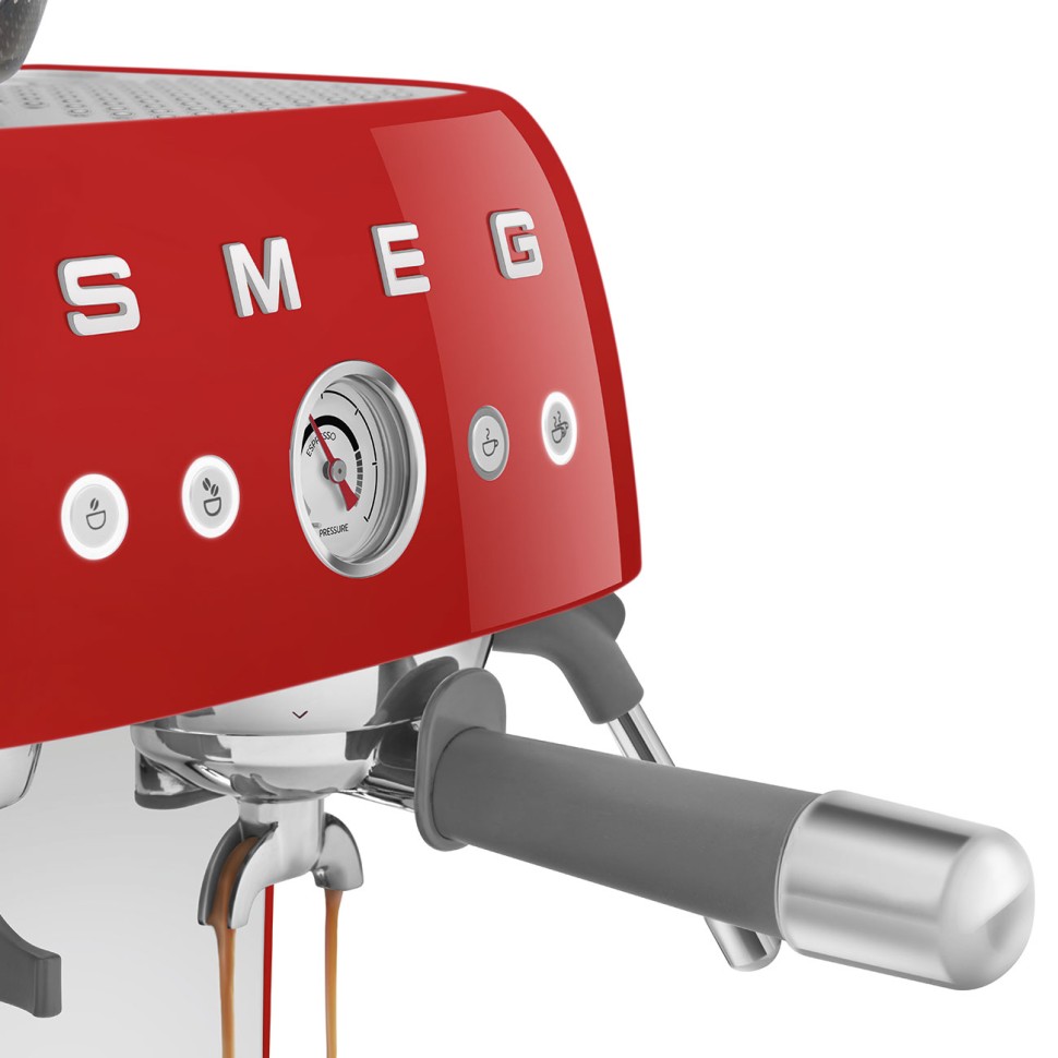 SMEG EGF03RDEU Кофемашина-эспрессо со встроенной кофемолкой, цвет красный