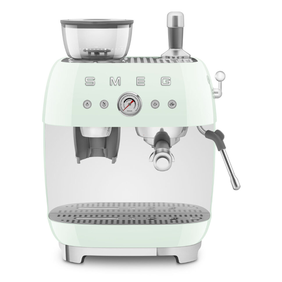 SMEG EGF03PGEU Кофемашина-эспрессо со встроенной кофемолкой, цвет пастельный зеленый