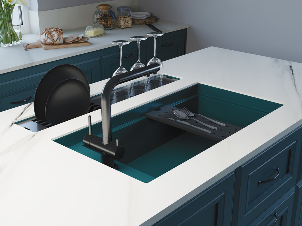 Встраиваемая сушка для посуды Omoikiri DRY-03 PRO AZ artceramic/azur blue