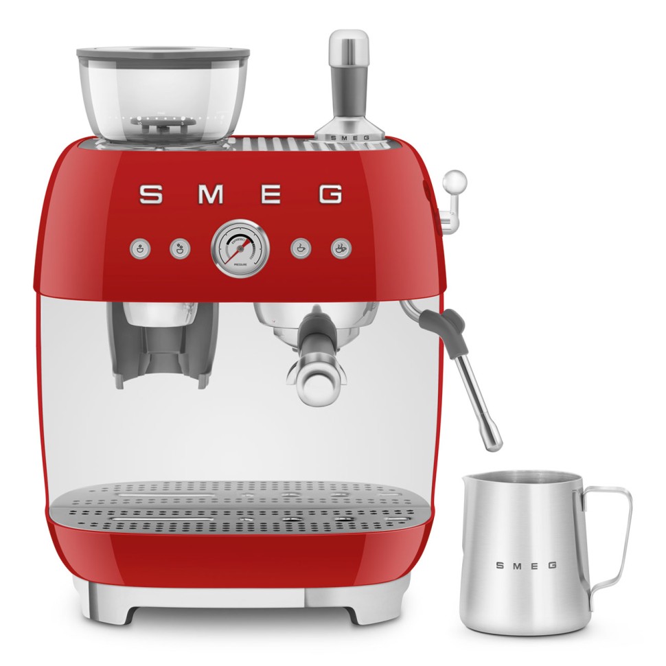 SMEG EGF03RDEU Кофемашина-эспрессо со встроенной кофемолкой, цвет красный