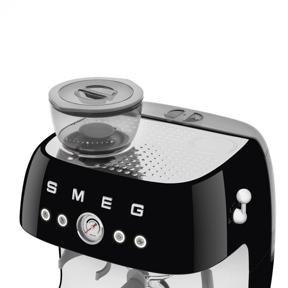 SMEG EGF03BLEU Кофемашина-эспрессо со встроенной кофемолкой, цвет чёрный