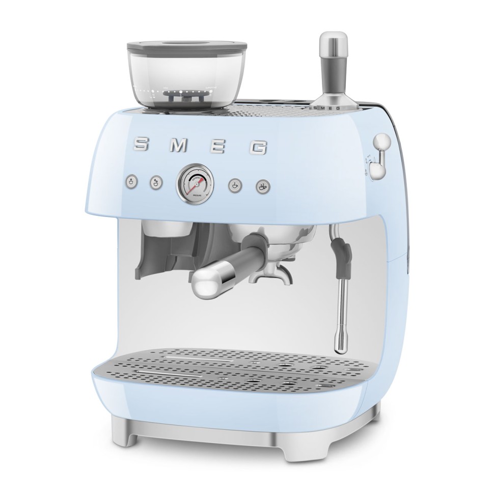 SMEG EGF03PBEU Кофемашина-эспрессо со встроенной кофемолкой, цвет пастельный голубой