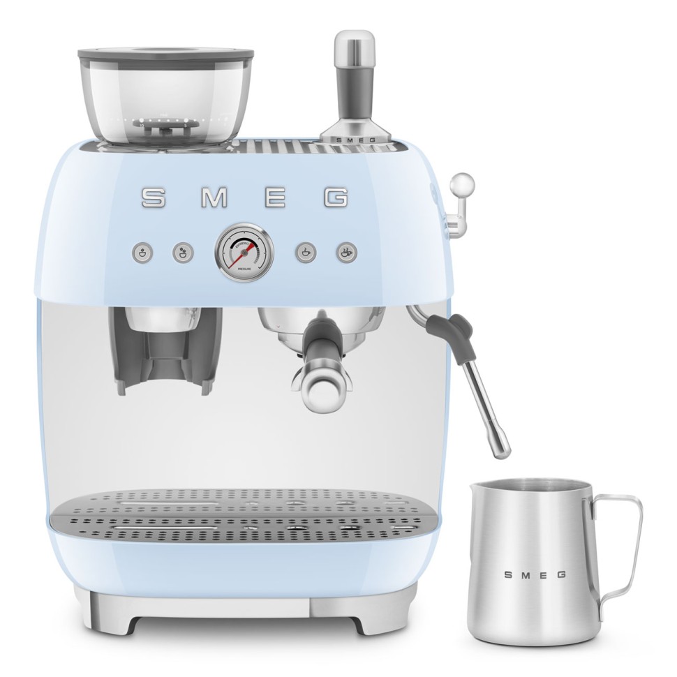 SMEG EGF03PBEU Кофемашина-эспрессо со встроенной кофемолкой, цвет пастельный голубой