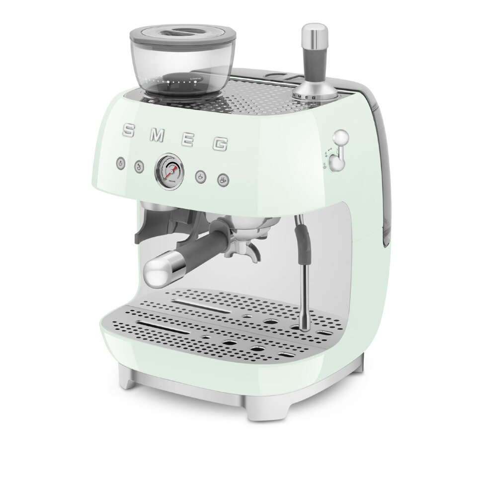 SMEG EGF03PGEU Кофемашина-эспрессо со встроенной кофемолкой, цвет пастельный зеленый
