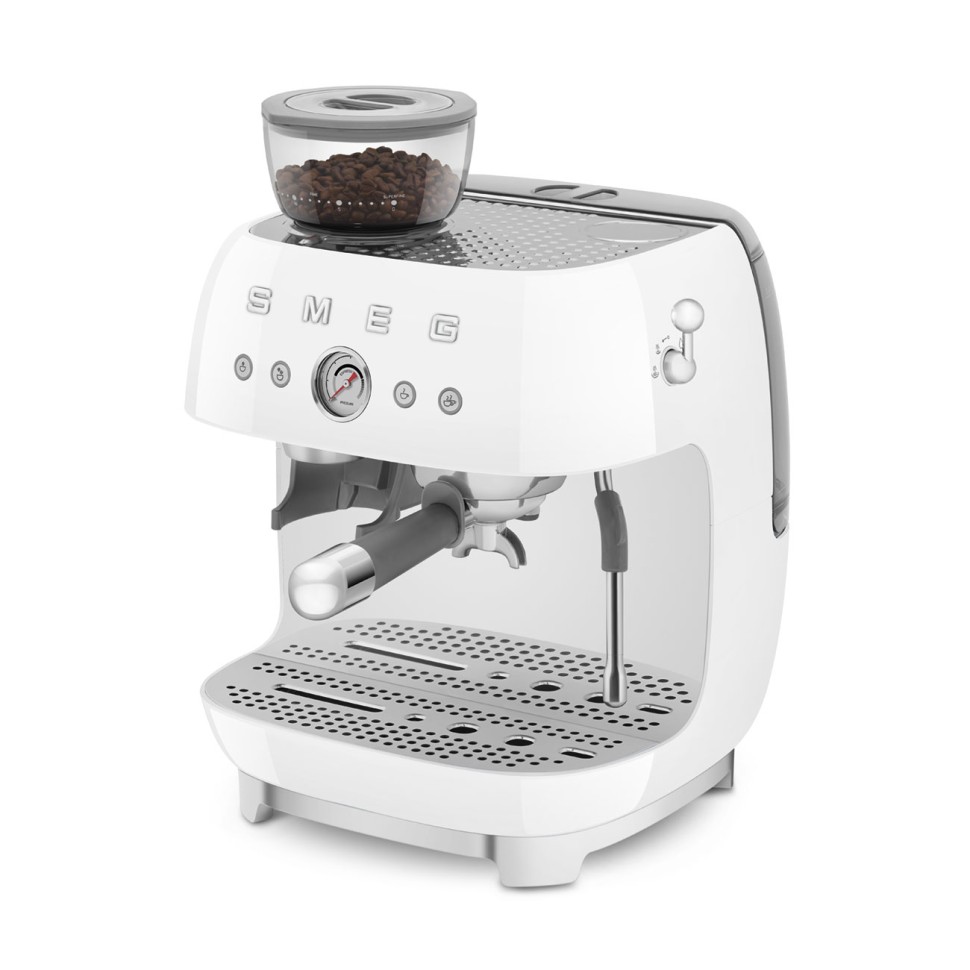 SMEG EGF03WHEU Кофемашина-эспрессо со встроенной кофемолкой, цвет белый