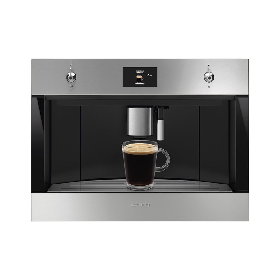 SMEG CMS4303XRU Автоматическая кофемашина, 60 см, высота 45 см, нержавеющая сталь, обработка против отпечатков пальцев
